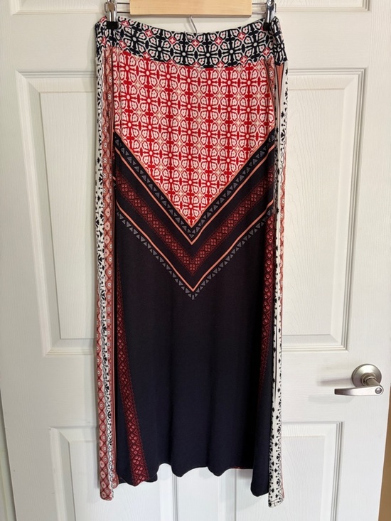 New Direction Dresses & Skirts - New Direction Orange and Black Patterned Maxi A-line Skirt
